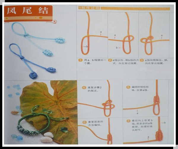 手链隔珠打结方法图解图片